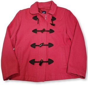 Gap Women's Pea Coat Wool Blend Pink Jacket Size M